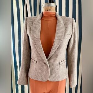 Perfect little 80s grey wool petite blazer